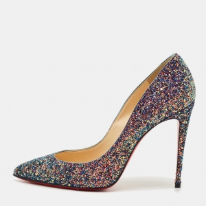 Pre Owned Christian Louboutin Multicolor Glitter So Kate Pumps Size 39