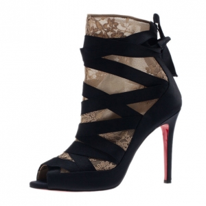 مملوكة مسبقًا حذاء بوت كريستيان لوبوتان بيتي في أسود للكاحل مقاس 38