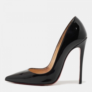 Christian Louboutin Black Patent Leather So Kate Pumps Size 35.5
