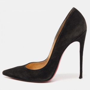 مملوكة مسبقًا Christian Louboutin Black Suede So Kate Pumps Size 41