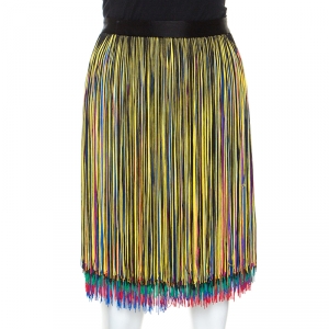 Christopher Kane Multicolor Fringed Skirt M
