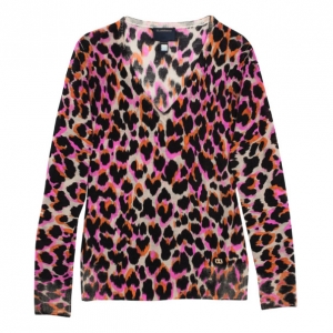 Class by Roberto Cavalli Leopard Print Wool Sweater