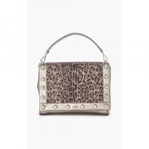 Class by Roberto Cavalli Brown PVC and Leather Leoglam Shoulder Bag