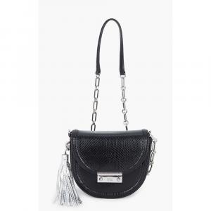 Class by Roberto Cavalli Black Leather/PVC Linda Crossbody Bag