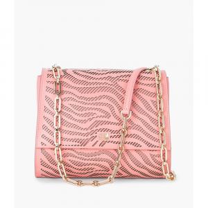 Class by Roberto Cavalli Pink Leather/PVC Audrey Cut-Out Detail Shoulder Bag
