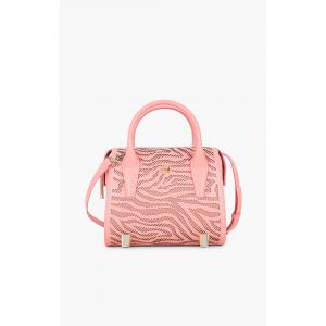 Class by Roberto Cavalli Pink Leather/PVC Audrey Cut-Out Bowling Bag