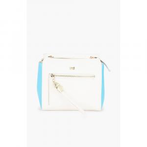 Class by Roberto Cavalli White Leather/PVC Brigitte Two-Tone Small Shoulder Bag