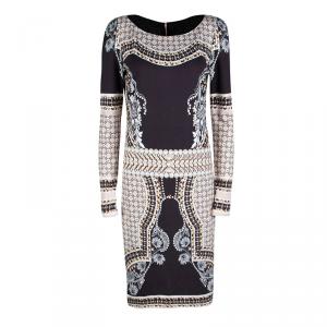 Class by Roberto Cavalli Multicolor Jewel Print Long Sleeve Dress M