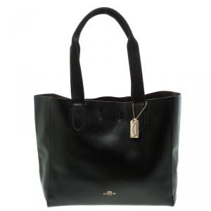 Coach Black Pebbled Leather Derby Tote