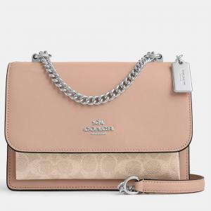 Coach Klare Beige Signature Canvas Handbag
