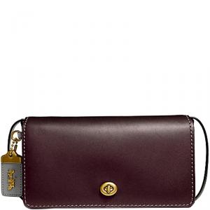 Coach Bordeaux Leather Dinky Crossbody Bag