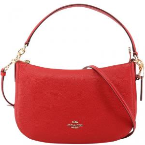 Coach Red Pebbled Leather Chelsea Crossbody Bag