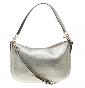 Coach Metallic Gold Leather Top Handle Shoulder Bag
