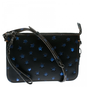 Coach Black Star Print Leather Soho Crossbody Bag