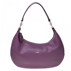Coach Purple Leather Harley Oxblood Hobo