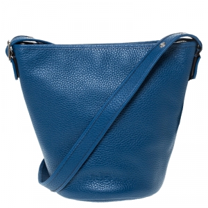 Coach Blue Pebble Leather Abby Crossbody Bag