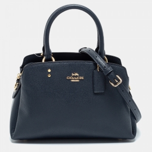 Coach Blue Leather Mini Lillie Carryall Satchel