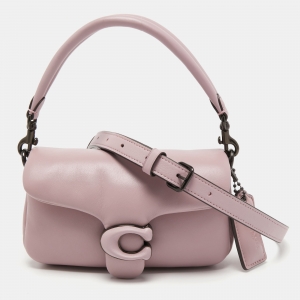 Pre Owned Coach Lilac Leather Tabby Pillow 18 Shoulder Bag