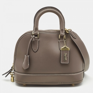 Coach Grey Leather Revel  Satchel