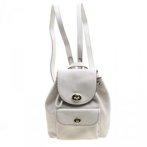 Coach White Leather Mini Edgestain Backpack