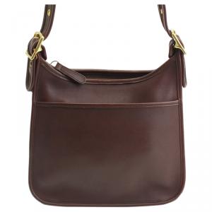 Pre Owned Coach Bordeaux Leather Classic Legacy Zip Shoulder Bag