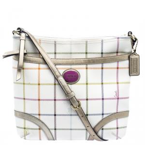 Coach Multicolor Tattersall Coated Canvas Crossbody Bag
