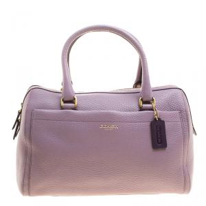 Coach Lilac Leather Boston Bag