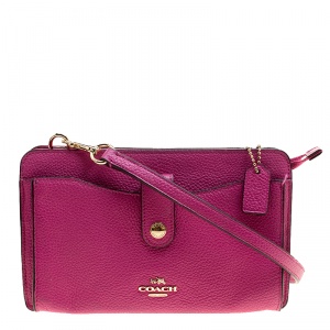 Coach Pink Leather Crossbody Bag 