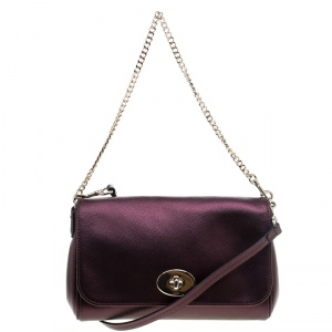 Coach Burgundy Leather Mini Ruby Crossbody Bag