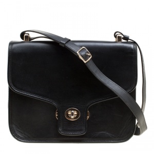 Coach Black Leather Crossbody Bag