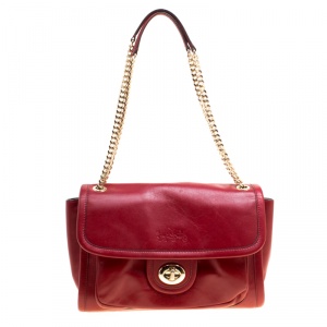 Coach Red leather Pocket Shoulder Bag