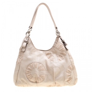 Coach Beige Leather Hobo