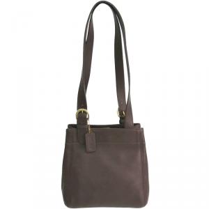 Coach Dark Brown Leather Shoulder Bag