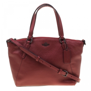 Coach Burgundy Leather Kelsey Crossbody Bag