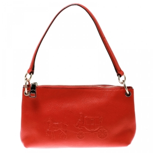 Coach Orange Leather Crossbody Bag