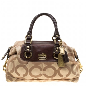 Coach Beige/Brown Signature Canvas Tote