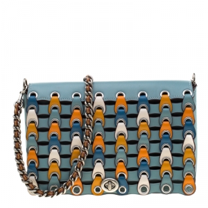 Coach Blue Leather Dinky Link 1941 Crossbody Bag