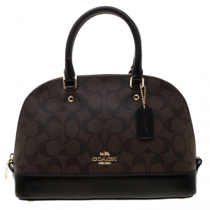 Coach Brown Coated Canvas and Leather Sierra Satchel