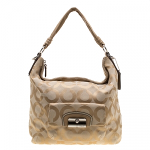 Coach Cream Canvas Kristin Hobo