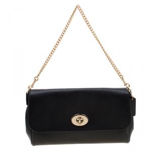 Coach Black Leather Ruby Crossbody Bag