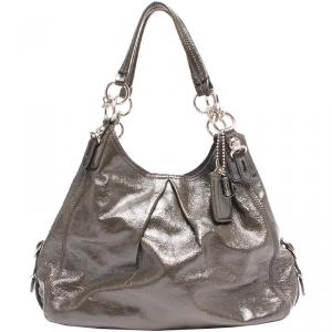 Coach Dark Green Leather Maggie Shoulder Bag