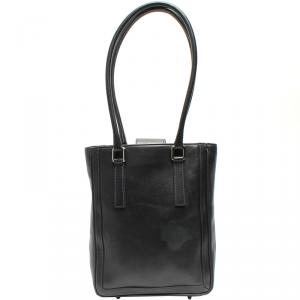 Coach Black Leather Bucket Tote Bag