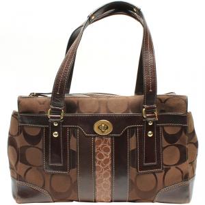Coach Brown Signature Canvas And Leather Everyday Bag