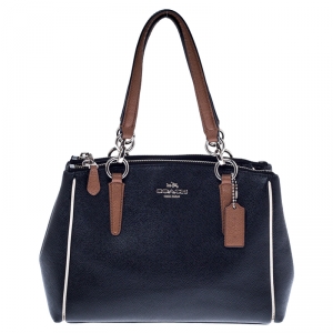 Coach Black Leather Mini Christie Carryall Crossbody Bag  