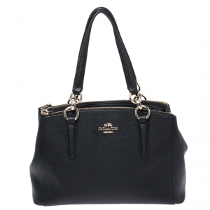 Coach Black Leather Mini Christie Carryall Shoulder Bag