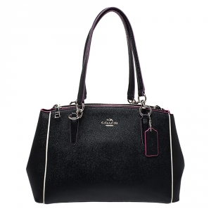 Coach Black Multicolor Leather Small Christie Carryall Satchel   