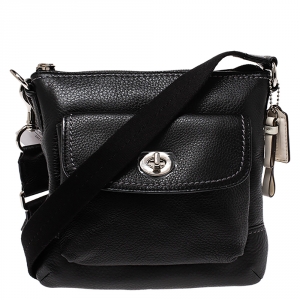 Coach Black Leather Park Crossbody Bag