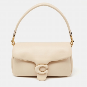 Coach Light Beige Pillow Leather Tabby Shoulder Bag