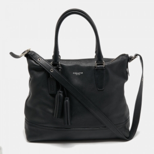 Pre Owned Coach Black Legacy Leather Rory Tote