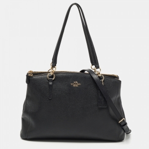 Coach Black Leather Christie Carryall Tote 